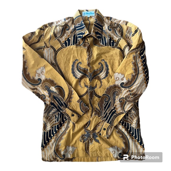 Batik Dánae Hamid long sleeve button up size large - Picture 1 of 4